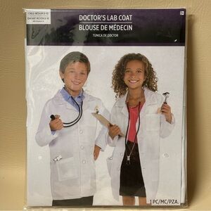 Doctor Lab Coat Costume for Kids Size Medium 8-10 New in Package